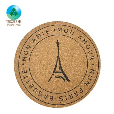 China Factory Wholesale Cheap Viable Nature Musen Cork Heat Resistant Coaster Custom Cork Coasters Cork Coasters Round for sale