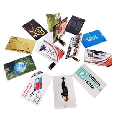 China Promotional Custom Usb Flash Drive Custom Company LOGO Plastic Card Shaped Print USB 2.0 3.0 Single USB Sticks Pen Drive Disk As Gifts Memory Flash for sale