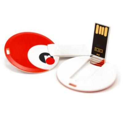 China Small Plastic Circle/Round Card USB 2GB 4GB 8GB Pen Drive/Instant Drive With Custom Printing For Business for sale