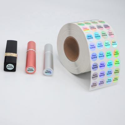 China Waterproof Custom Lip Gloss Self Adhesive Tube Bottom Number Vinyl Labels Private Stickers Lipstick Lip Gloss Labels For Lip Balm Cosmetics for sale