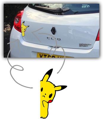 China Cute Custom Vinyl Car Decoration Stickers Waterproof Cartoon Car Stickers for sale