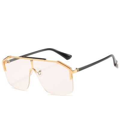 China Fashion Bogoo Sunglasses 2020 Fashion Shield Style Ins Style Sunglasses Women's Cool Unique Sun Glasses Gradient Vintage Brand Design for sale