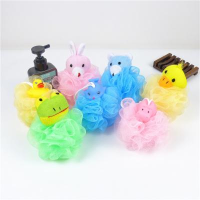 China Bathing Mesh Loofahs Bath And Exfoliating Shower Play Foaming Animals for sale