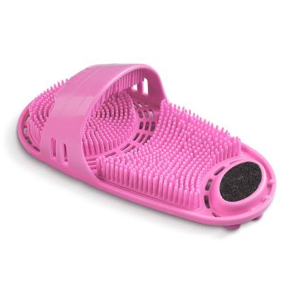 China Foot Clean Brush Bathroom Silicone Massage Slipper Clean Feet Exfoliating Wash Feet Bath Sweeps Shower Scrubber Tools for sale