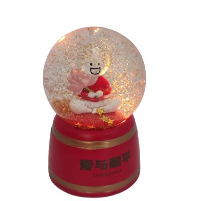 China Electric Diy Europe Christmas Ballerina Mini Snow Globes With Christmas Snowman Ornament Kit for sale