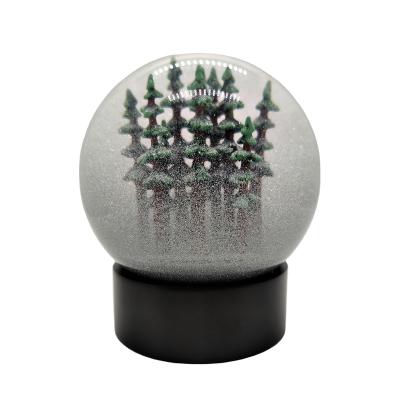 China Europe Custom Design Collectable High Quality Beautiful Tree Shaped Acrylic Snow Globe for sale