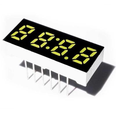 China 0.25 inch 4 digit mini digits display fnd white emitting yellow color epoxy display 7 mini for sale