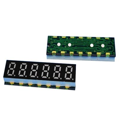 China Smallest Size 0.20 Inch 5mm Size 6 Digit Mount 7 Segment LED Display Outdoor Yellow Kinley SMD Display for sale