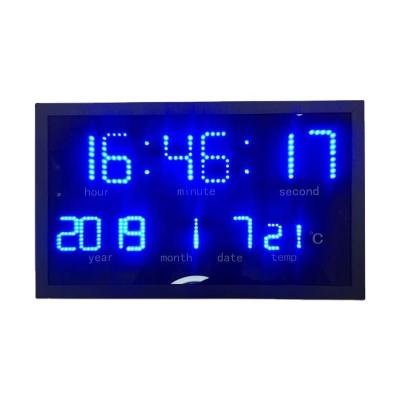 China Class LED Digital Reading Clock Hanging Wall Calendar With Factory Home Clock Products for sale