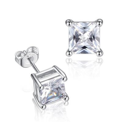 China Environmentally Friendly Luxury Design 8mm Zircon Jewelry Earrings Classic Stud Crystal Women Fashion Jewelry Earrings for sale