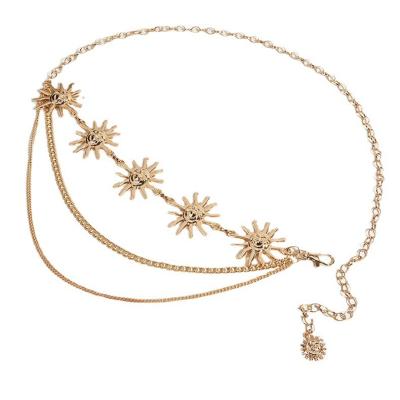 China Gomi Body Chain High Quality Environmentally Friendly Hot Selling Sun Moon Belly Charm Chains For Waist Body Chain for sale