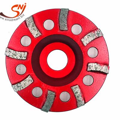 China Long Working Time 4 Inch Quality Diamond Cup Grinding Wheel Body Height Fine Abrasive Floor for sale