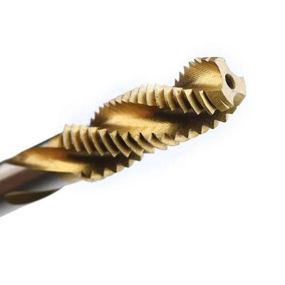 Cina Drilling& metric thread tapping titanium coated HSS tap die drill bit in vendita