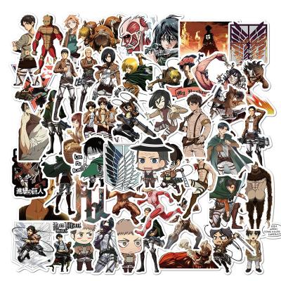 China 50PCS Waterproof NO--double Sun-protection Attack on Titan Anime Stickers Graffiti for Laptop Guitar Motorcycle Skateboard Luggage Decal Waterproof Toys for sale