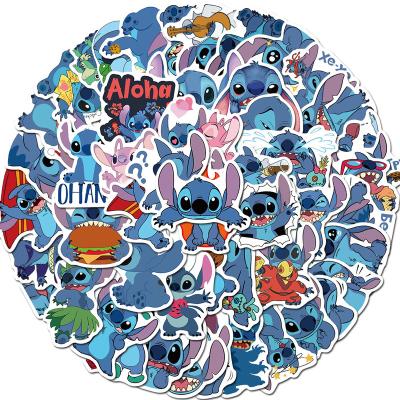 China 50PCS NO-double Cartoon Lilo Stitch Graffiti Stickers Waterproof Sun-protection 50PCS Child Sticker Toy Motorcycle Waterproof Luggage Laptop Skateboard Decal for sale