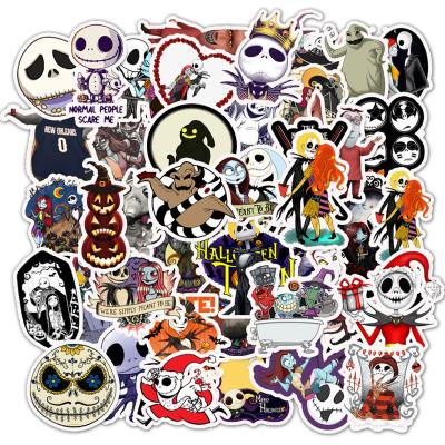 China Sun-protection waterproof NO--double 50pcs Tim Corpse Bride Stickers Nightmare before Christmas motorcycle phone laptop graffiti stickers decals gift toys for sale