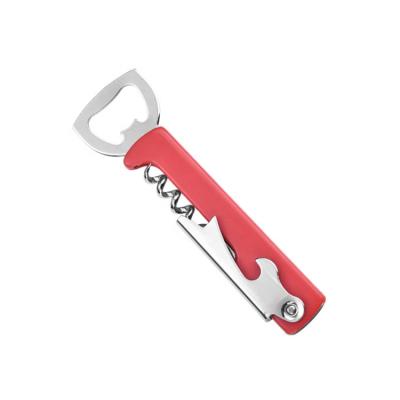 China Viable Multifunctional Promotion Gifts Plastic Handle Wine Servers Bottle Opener Corkscrew With Logo for sale