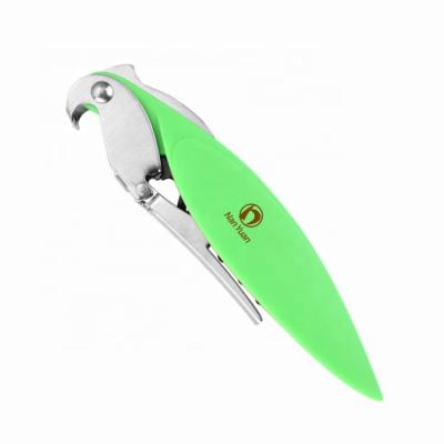 China New Product Viable Kitchen Funny Bird Shape Bottle Opener Boomerang Corkscrew With Multicolor for sale