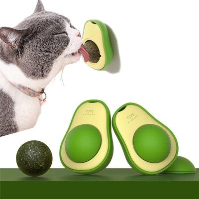 China Stocked Ball Catnip Catnip Molar Tooth Cleansing Gall Fruit Self-Healing Interactive Cat Toy Shape Cat Stick Chewing Rotating Avocado Fun for sale