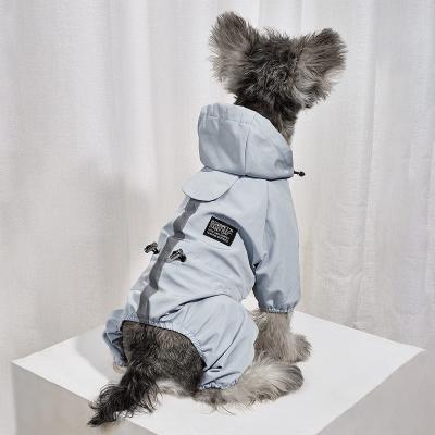 China Wholesale Fashion Drop Shipping New Pet Four Leg Raincoat Cat And Dog Universal Waterproof Reflective Dog Clothes for sale