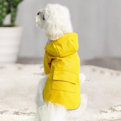 China Wholesale Fashion Drop Shipping Direct Sales Popular Pet Raincoat With Hood Quadruped Clothes Waterproof Dog Clothes for sale