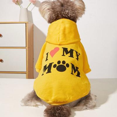 China Fashion Wholesale New Fashion Hooded Pet Sweater Printed Hooded Jacket Pet Clothes for sale