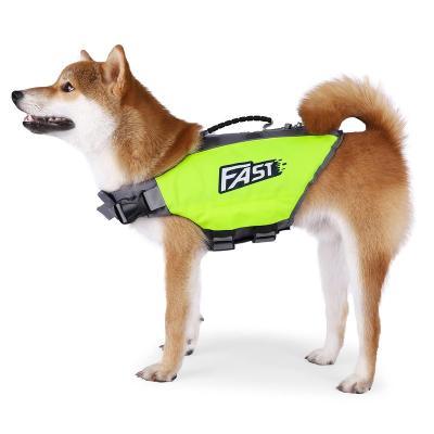 China Dogs Drops Wholesale Adjustable Shipping Dog Life Vest Ripstop Dog Life Vest Dog Life Vest Adjustable Pet Life Preserver With High Floatation Swimsuit for sale