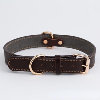 China Durable PU Leather Pet Collar Custom Factory Outlet Color Padded Waterproof Dog Collar for sale