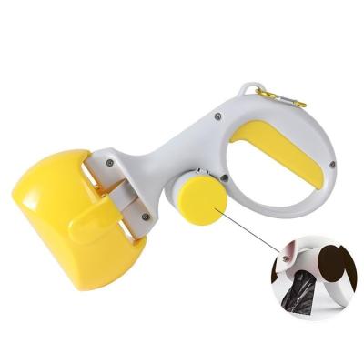 China Wholesale Viable Short Poop Trash Sturdy Durable Pick Up Holder Portable Pooper Scooper With A Bag Attached for sale