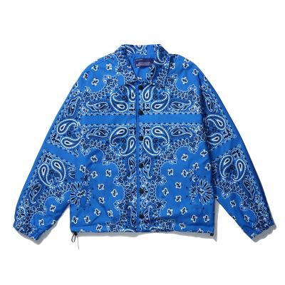 China QUICK DRY Hot Sales Men's Retro Color Block Paisley Bandana Jackets for sale