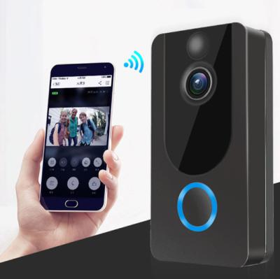 China 2021 Pro Video Wifi Smart Phone Door Bell Battery Ring Doorbell V7 Video Doorbell With Camera for sale