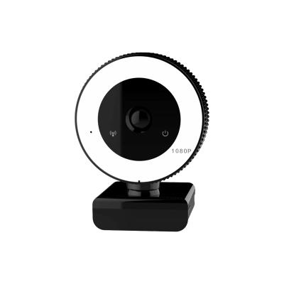 China M1 Full HD USB Webcam Ring Light 1080P Live Streaming Webcam Desktop Computer Laptop PC LED Webcam Camera for sale