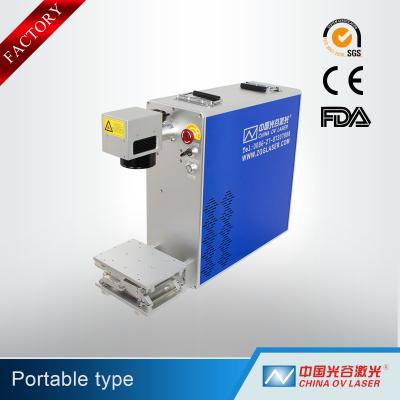 China Mini Portable 20W Fiber Laser Marking Machine for Metal with CE for sale