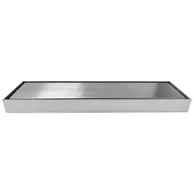 China 304 Rectangle Tile Floor Drain Rustproof High Quality Stainless Steel Insert Concealed Shower Drain for sale