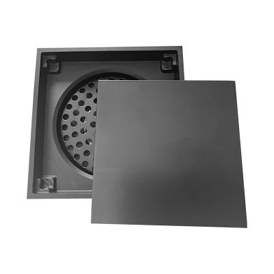 China Bathroom Rustproof Shower Good Quality Drain Black Anti-odor Brass Floor Drain For Bathroom And Toilet for sale