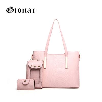 China Latest design ladies private label vintage handbags 2021 comfortable woman 3 piece ladies handbags made in china for sale