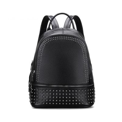 China None Fashion Chinese Style Rivet PU Leather Ladies Backpacks for sale