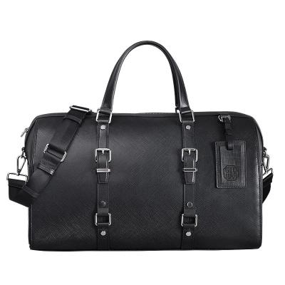 China Fashion Travel Leather Duffel Bag Gym Sports Weekender Carry On Bag Leather Duffle Overnight Bag For Men for sale