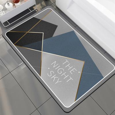 China New Technology Bathroom Mat Cartoon Diatom Mud Bath Rug Quick-Drying Viable Non-Slip Rug for sale