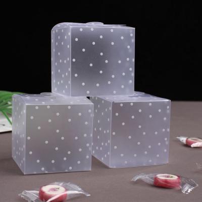 China 4 5 6 cm PVC square box handmade transparent candy chocolate gift packaging box for wedding business gifts decoration for sale