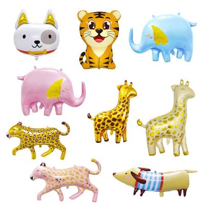 China Foil Jungle Tiger Elephant Foil Balloon Balloons 2022 new design cartoon animal for sale