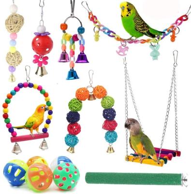 China Amazon Small Animals Viable Application Metal Material Pet Toy For Parrot Bird Toys Cat for sale