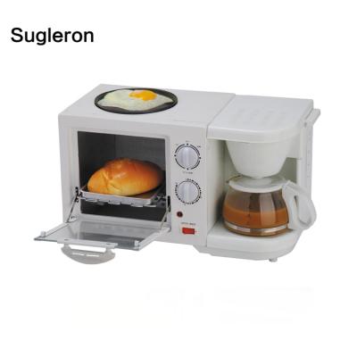 China Electric Toaster Kettle Coffee Maker 3 in 1Fried Eggs Pan and Oven Coffee Maker and Toaster for sale