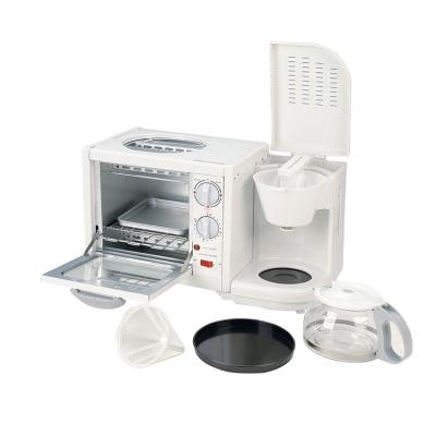 China Household 3 in 1 breakfast maker coffee maker and toaster oven for sale