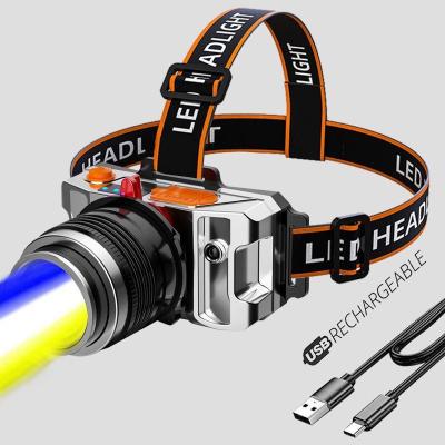 China Aluminum Alloy Outdoor Brightest Modes 4 LED Lamp 5Led T6 Waterproof Headlight Led Head Torch Light Rechargeable Camping Headlamp for sale