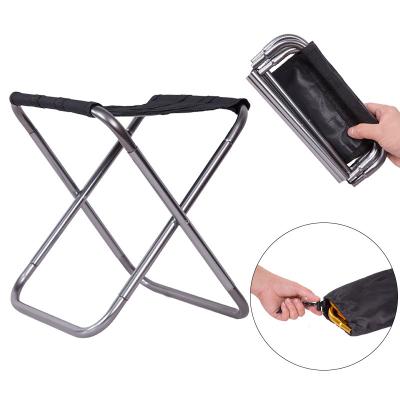 China Folding Mini Stool Aluminum Alloy Portable Seat Lightweight Outdoor Camping Fishing Hiking Folding Beach Chair for sale