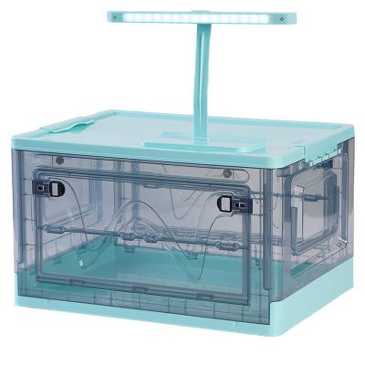 China Large Capacity Folding Storage Box Picnic Boxes Plastic Multifunctional Storage Transparent Storage Boxes for sale