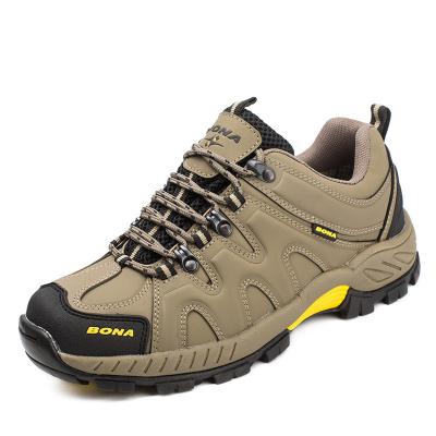 China Outdoor Sports Upper Anti Slip Mountaineering Low Damping Running Waterproof Hiking Genuine Leather Men's Hiking Boots Special Desert for sale