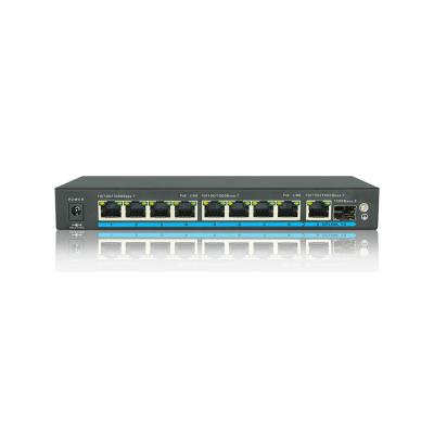 China POE Power 1000Mbit 10 Ports Ethernet Optical Fiber Poe Gigabit Switch for sale