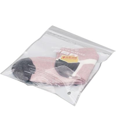 China Cash Merchandise Moisture Proof EVA Frosted Zipper Bag Waterproof Non-Toxic Harmless For Socks for sale